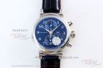 YL Factory IWC Portugieser Chronograph Classic Automatic Blue Dial Leather Strap 42 MM Swiss Watch